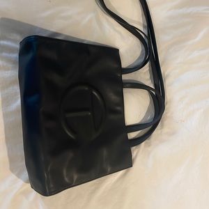 Telfar black medium shopping bag